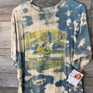 Custom dyed Georgia tech t shirt size xl